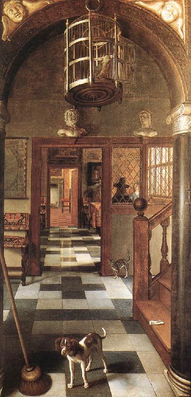 HOOGSTRATEN, Samuel van View of a Corridor af Sweden oil painting art